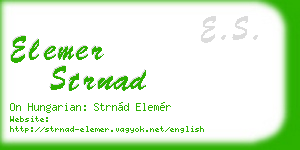 elemer strnad business card
